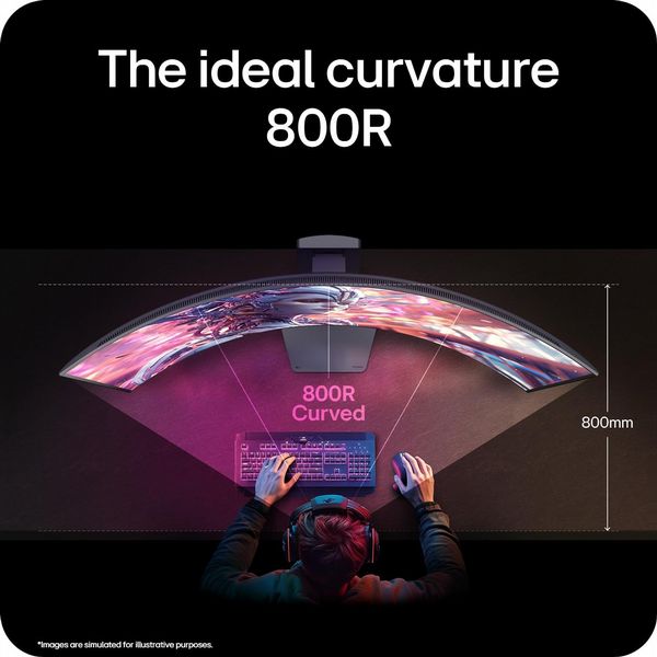 LG UltraGear 45GX950A-B 45-inch Curved OLED WUHD Dual-Mode Gaming Monitor