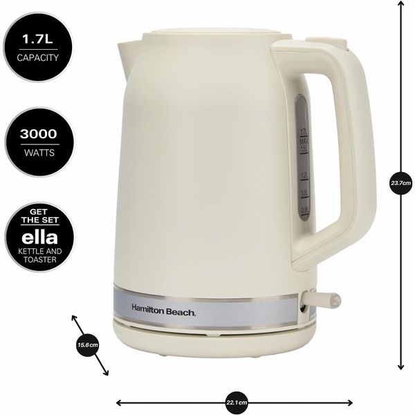 Hamilton Beach Ella Kettle Matte Cream Open Box