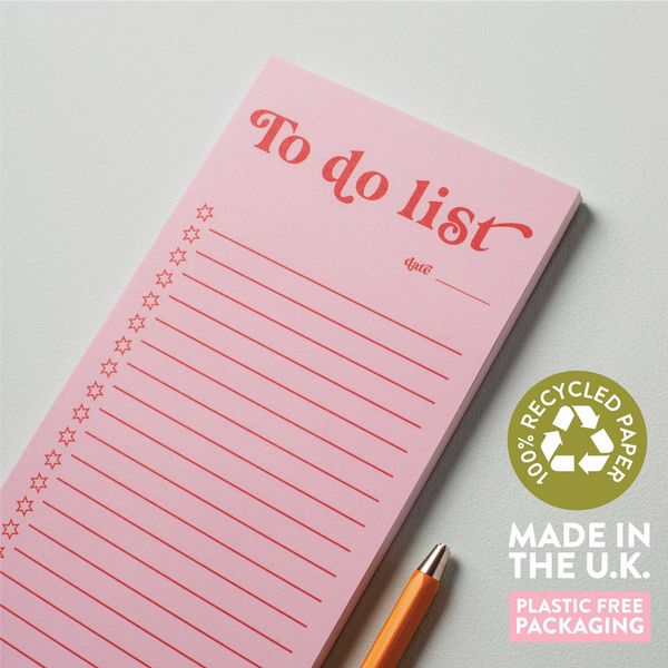 To Do List Pad | Pink & Red
