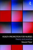 Health Promotion for Nurses: Theory and Practice