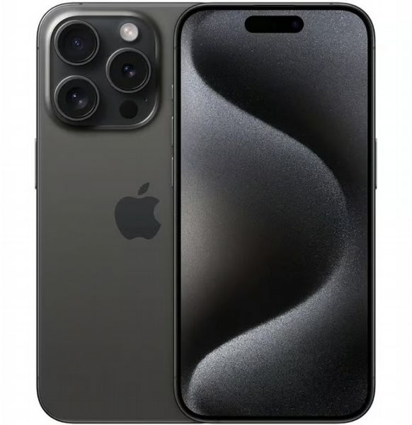 Refurbished Apple iPhone 15 Pro, 128GB, Black. Grade A