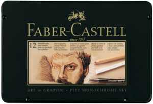 Faber Castell: Pitt Pastel Pencil: Metal Tin Set of 12