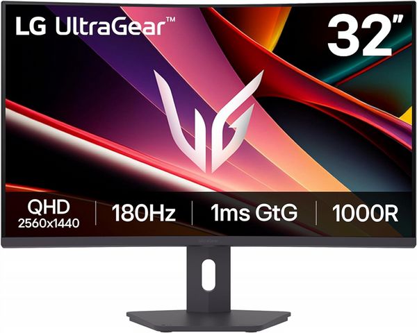 LG UltraGear 32G600A-B 32-inch Curved QHD 180Hz Gaming Monitor